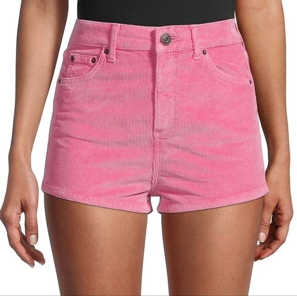 New BDG Urban Outfitters Corduroy Shorts Hot Pink Shorts Size 32 Bubblegum Pink - Picture 1 of 10